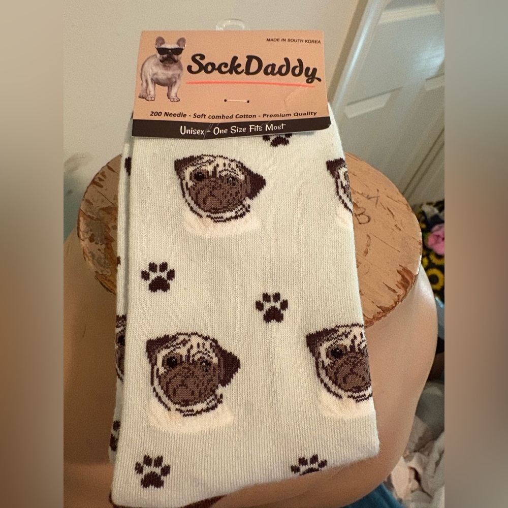 SockDaddy Pug Print Socks one size